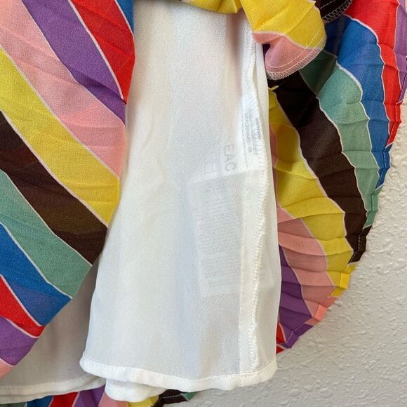 NWT Guess Rainbow Pleated Nazarene Skirt Size 29 - Picture 8 of 9